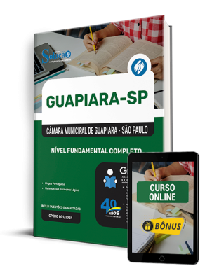 Apostila Câmara de Guapiara - SP 2025 - Nível Fundamental Completo: Auxiliar de Escritório, Motorista, Recepcionista e Servente - Imagem 1