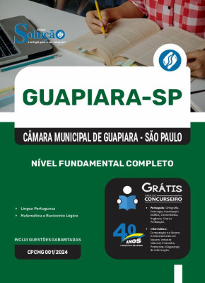 Apostila Câmara de Guapiara - SP 2025 - Nível Fundamental Completo: Auxiliar de Escritório, Motorista, Recepcionista e Servente - Imagem 3