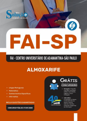 Apostila FAI-SP 2025 - Almoxarife - Imagem 3