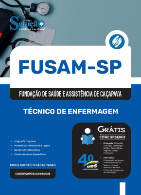 Apostila FUSAM-SP 2025 - Técnico de Enfermagem - Imagem 3