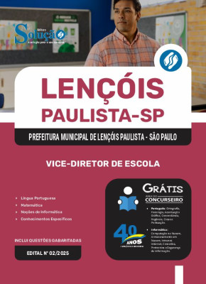 Apostila Prefeitura de Lençóis Paulista - SP 2025 - Vice-Diretor de Escola - Imagem 3