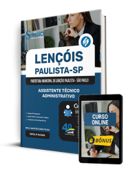 Capa Apostila Prefeitura de Lençóis Paulista - SP 2025 - Assistente Técnico Administrativo