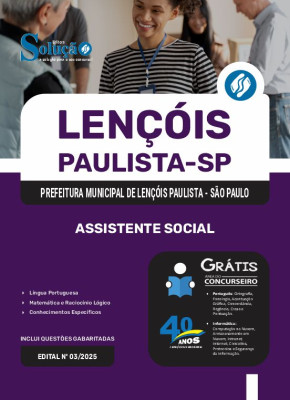 Apostila Prefeitura de Lençóis Paulista - SP 2025 - Assistente Social - Imagem 3