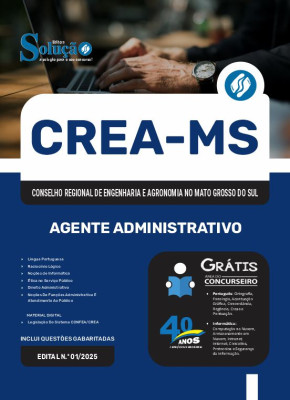 Apostila CREA-MS 2025 - Agente Administrativo - Imagem 3