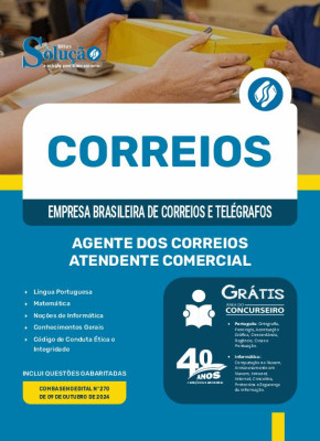 Apostila CORREIOS 2025 - Agente de Correios - Atendente Comercial - Imagem 3