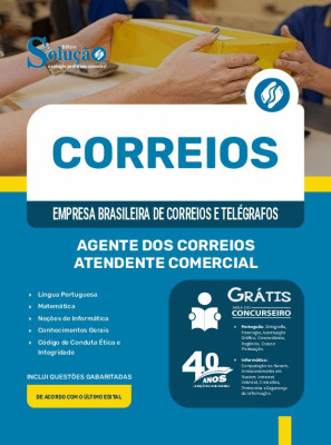 Apostila CORREIOS 2025 - Agente de Correios - Atendente Comercial - Imagem 3