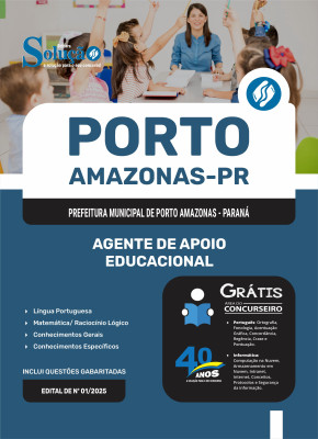 Apostila Prefeitura de Porto Amazonas - PR 2025 - Agente de Apoio Educacional - Imagem 3