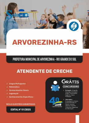 Apostila Prefeitura de Arvorezinha - RS 2025 - Atendente de Creche - Imagem 3