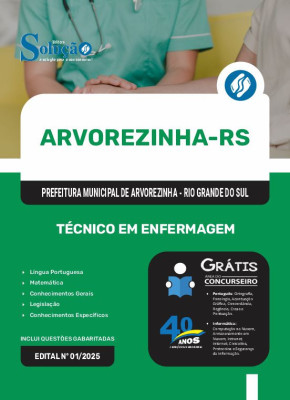 Apostila Prefeitura de Arvorezinha - RS em PDF 2025 - Técnico em Enfermagem - Imagem 1