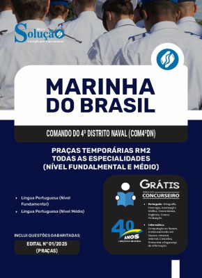 Apostila Marinha do Brasil 2025 - Praças Temporárias RM2 - Todas as Especialidades (Nível Fundamental e Médio) - Imagem 3