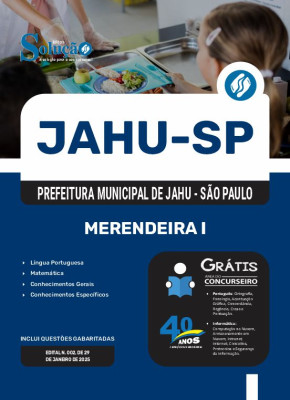 Apostila Prefeitura de Jahu - SP 2025 - Merendeira I - Imagem 3