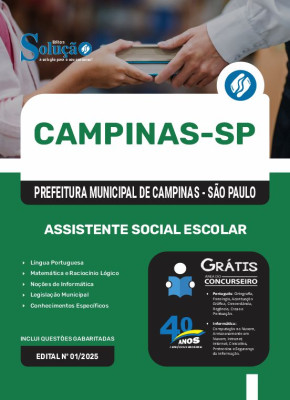 Apostila Prefeitura de Campinas - SP 2025 - Assistente Social Escolar - Imagem 3