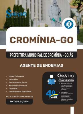 Apostila Prefeitura de Cromínia - GO em PDF 2025 - Agente de Endemias - Imagem 1