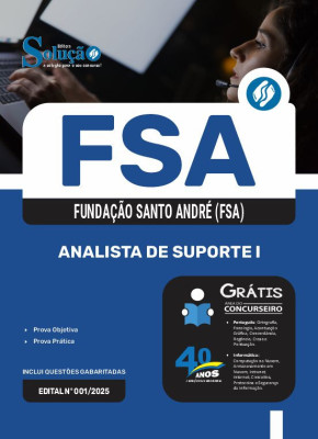 Apostila FSA em PDF 2025 - Analista de Suporte I - Imagem 1