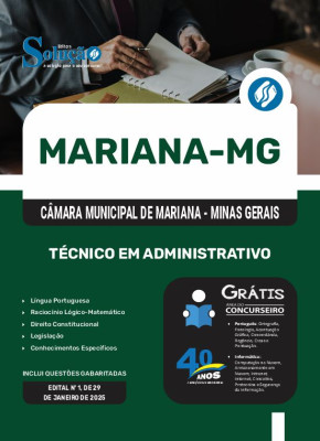 Apostila Câmara de Mariana - MG 2025 - Técnico em Administração - Imagem 3