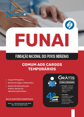 Apostila FUNAI em PDF 2025 - Comum aos Cargos - Temporários - Imagem 1