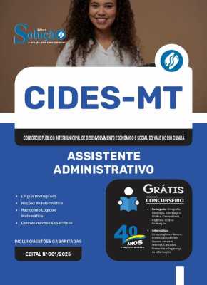 Apostila CIDES-MT 2025 - Assistente Administrativo - Imagem 3