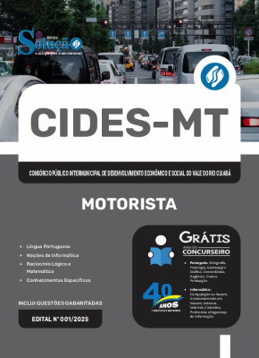 Apostila CIDES-MT em PDF 2025 - Motorista - Imagem 1