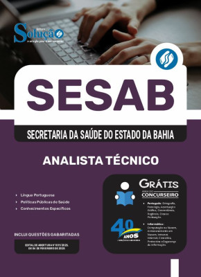 Apostila SESAB Temporários em PDF 2025 - Analista Técnico - Imagem 1