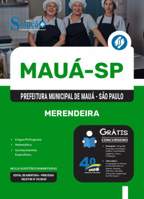 Apostila Prefeitura de Mauá - SP 2025 - Merendeira - Imagem 3