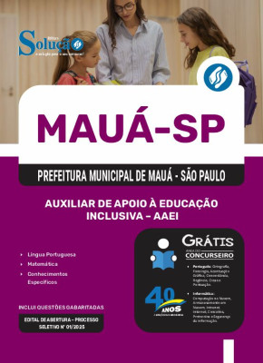 Apostila Prefeitura de Mauá - SP 2025 - Auxiliar de Apoio à Educação Inclusiva - AAEI - Imagem 3