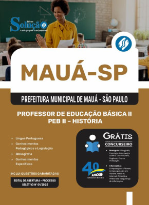 Apostila Prefeitura de Mauá - SP 2025 - Professor de Educação Básica II - PEB II - História - Imagem 3