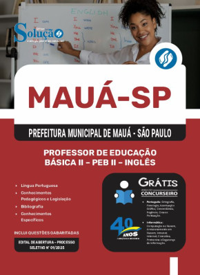 Apostila Prefeitura de Mauá - SP 2025 - Professor de Educação Básica II - PEB II - Inglês - Imagem 3