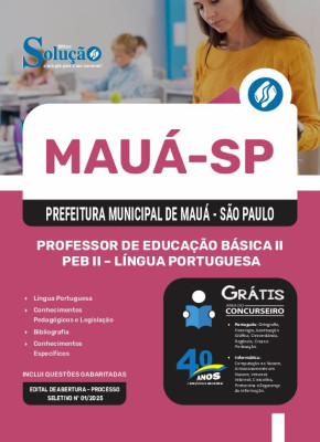 Apostila Prefeitura de Mauá - SP 2025 - Professor de Educação Básica II - PEB II - Língua Portuguesa - Imagem 3