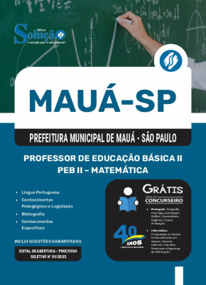 Apostila Prefeitura de Mauá - SP 2025 - Professor de Educação Básica II - PEB II - Matemática - Imagem 3