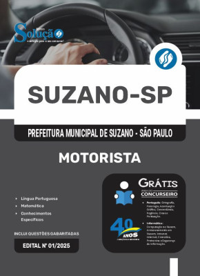 Apostila Prefeitura de Suzano - SP em PDF 2025 - Motorista - Imagem 1