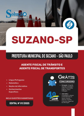 Apostila Prefeitura de Suzano - SP 2025 - Agente Fiscal de Trânsito e Agente Fiscal de Transportes - Imagem 3