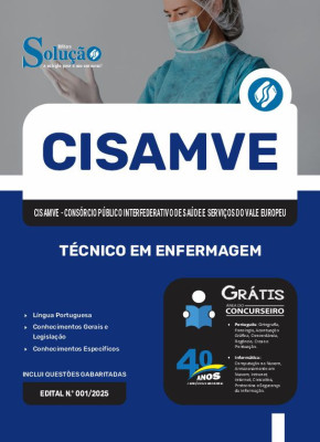 Apostila CISAMVE-SC em PDF 2025 - Técnico em Enfermagem - Imagem 1