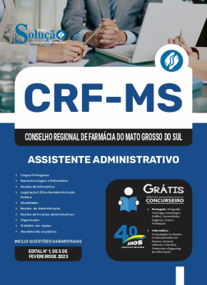 Apostila CRF-MS 2025 - Assistente Administrativo - Imagem 3