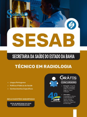 Apostila SESAB Temporários 2025 - Técnico em Radiologia - Imagem 3