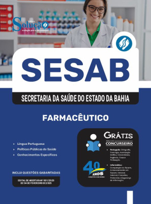 Apostila SESAB Temporários 2025 - Farmacêutico - Imagem 3