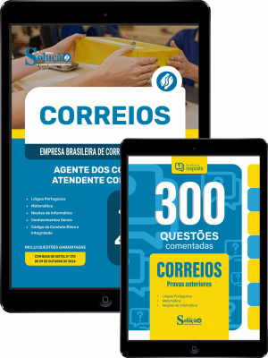 Combo CORREIOS - Agente de Correios - Atendente Comercial (Apostila + Questões Comentadas) - Imagem 1