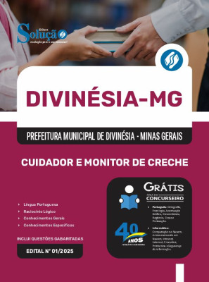 Apostila Prefeitura de Divinésia - MG 2025 - Cuidador e Monitor de Creche - Imagem 3