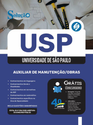 Apostila USP 2025 - Auxiliar de Manutenção/Obras - Imagem 3