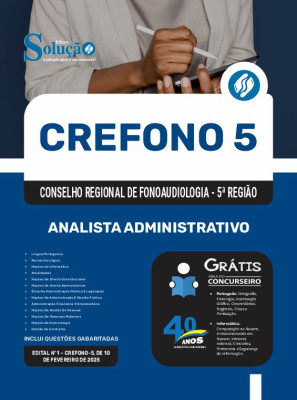 Apostila CREFONO 5 2025 - Analista Administrativo - Imagem 3