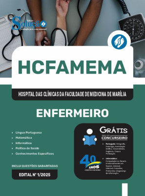 Apostila HCFAMEMA 2025 - Enfermeiro - Imagem 3