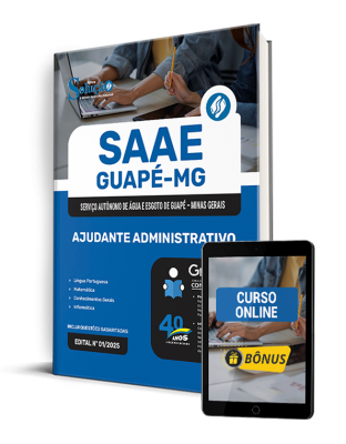 Apostila SAAE Guapé MG 2025 - Ajudante Administrativo - Imagem 1