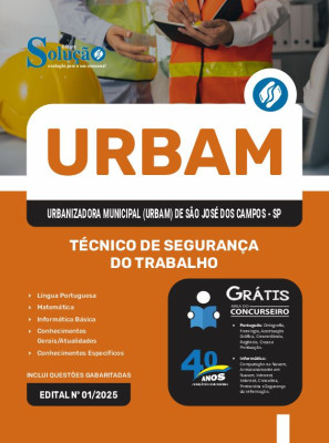 Apostila URBAM 2025 - Técnico de Segurança do Trabalho - Imagem 3