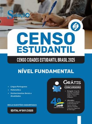 Apostila Censo Estudantil 2025 - Nível Fundamental - Agente Recenseador - Área de Educação; Área de Esporte, Cultura, Lazer e Cidadania e Área de Saúde - Imagem 3