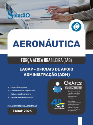 Apostila Aeronáutica do Brasil 2025 - EAOAP - Oficiais de Apoio - Administração (Adm) - Imagem 3