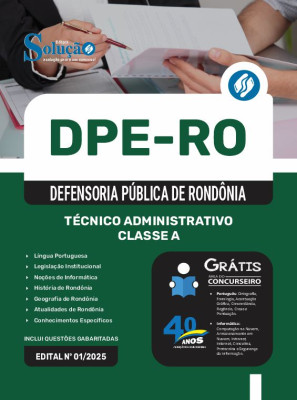 Apostila DPE-RO 2025 - Técnico Administrativo - Classe A - Imagem 3