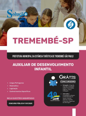 Apostila Prefeitura de Tremembé - SP 2025 - Auxiliar de Desenvolvimento Infantil - Imagem 3