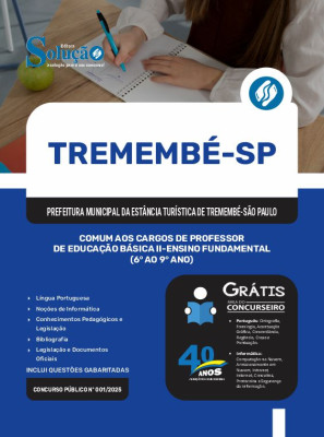 Apostila Prefeitura de Tremembé - SP 2025 - Comum aos Cargos de Professor de Educação Básica II - Ensino Fundamental (6° Ao 9° Ano) - Imagem 3