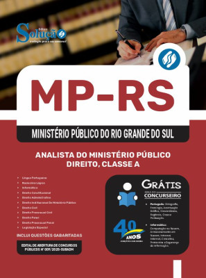 Apostila MP-RS 2025 - Analista do Ministério Público - Direito, Classe A - Imagem 3