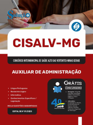 Apostila CISALV-MG em PDF 2025 - Auxiliar de Administração - Imagem 1