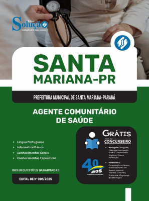 Apostila Prefeitura de Santa Mariana - PR em PDF 2025 - Agente Comunitário de Saúde - Imagem 1